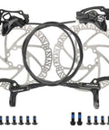 Shred Ready Mountain Bike Hydraulic Disc Brake Kit For Gnarly Trail Riding featuring dual piston calipers and 160mm rotors.