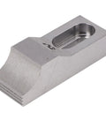 Close-up of a metal component from Two Pack Side Clamp Vises For Milling And CNC Low Profile Lateral Clamping Set