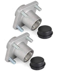 Straight Up Heavy Duty Front Wheel Hub Assembly For Ezgo Rxv Golf Carts 2008 Plus, OEM steel hubs with caps.