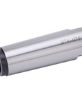 Side view of MT4–MT2 Morse taper reducing adapter sleeve, high-speed steel with refined ground finish.