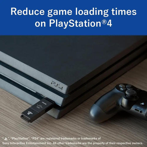 Officially Licensed 1TB External SSD For PS5 And PS4, USB 3.2 Gen2 Type A Portable Stick Drive connected to PS4 console