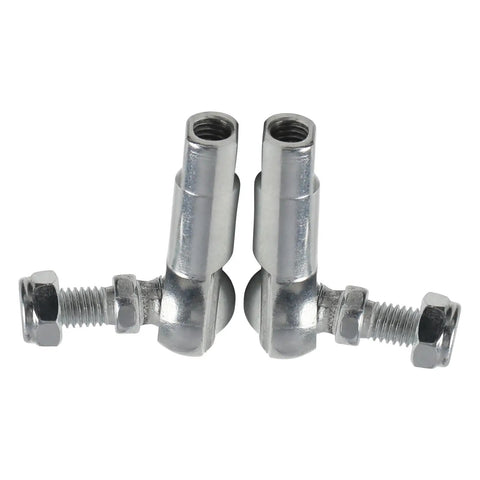 Precision M8 X 1.25 Rod End Ball Joints Featuring Zero Slack 8mm Bore for steering linkage, showcasing steel construction and adjustable threads.
