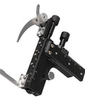 Moveable Microscope Stage With Attachable Caliper Vernier And XY Precision Scale Pro Grade Mechanical Stage For Biological Specimens Easy Install Durable Metal And Plastic Construction, black metal microscope stage with scale and knobs