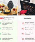 Comparison of Treat Maker System For Mini Donuts, Cupcakes, And Heart Shaped Waffles with oven baking advantages and disadvantages