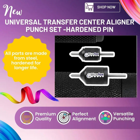 Universal Transfer Center Aligner Punch Set with Hardened Pins DIY Ready Pro Grade Machinist Tools, shown with steel pins.