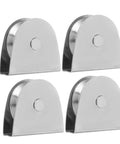 Badass 4 Piece Stainless Steel Flagpole Pulley Kit Featuring Smooth Bearing Wheels For Effortless Flag Raising Any Day And Built Tough Enough To Handle Rain Or Shine Because You Want Hardware That Lasts Long Without Rusting On Your Outdoor Pole, four pulleys