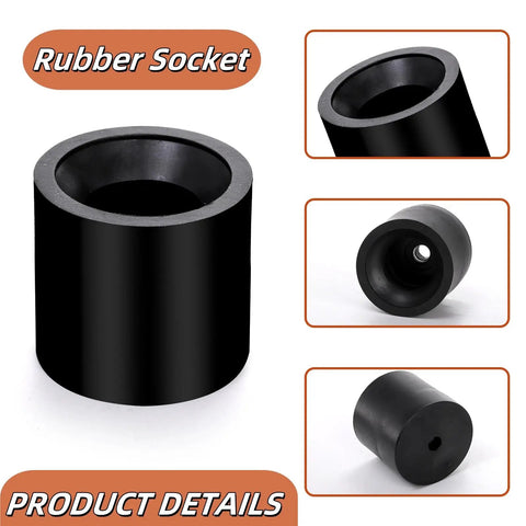 4 Pack Trailer Door Holder Kit Rubber Low Profile Bumper Door Stop For RVs Trailers Campers And Horse Trailers Black Sockets