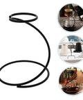 Grab A Fresh Cup With This Premium Solid Metal Coffee Dripper Stand, black metal drip rack for pour over brewing.
