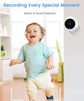 Two Pack Baby Monitor System With Cameras And Audio, 1080P Full HD Night Vision, Motion And Sound Alerts, 2.4G WiFi Cameras