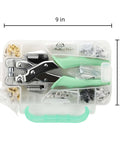 All In One Grommet Tool Kit With Eyelet Punch Plier And Case, 160 Metal Grommets And Eyelets for fixing leather bags and crafts.
