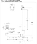 Diagram of Toe Touch Bath Tub Drain And Overflow In Brushed Nickel Built Tough With Premium Brass 20 Gauge Corrosion Resistant Finish.