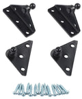10mm Ball Stud Mounting Bracket Kit For Gas Struts Lift Supports Shocks And Springs 4 Piece Steel Hardware Set With L Type And Flat Brackets Plus Screws Black Ready To Install