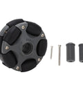 58mm Directional Robot Wheel with Double Row Tire for Precise Mobility 360 Degree Rotating Wheel for Robot Kits and Motors with couplings