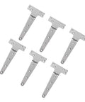 Six Piece Heavy Duty T Hinges Set For Marine Grade Use 316 Stainless Steel Triangular 8 Inch with High Gloss Silver Finish