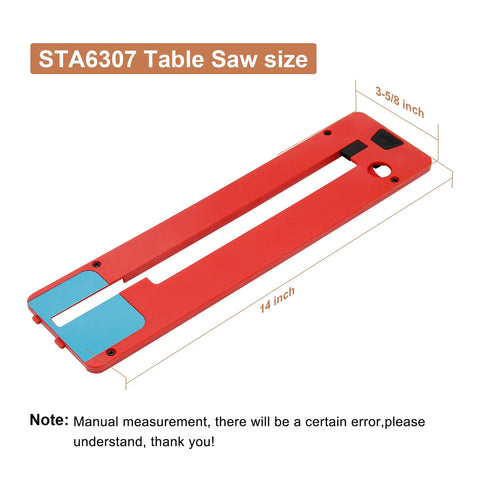 Dado Insert Plate For TS6307-00 Table Saw With Washer And Nut, Precision Fit Replacement