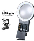 Usb Soldering Station With Led Magnifying Lamp And Adjustable Third Hand Clamp For Electronics Repair Lighted Desk