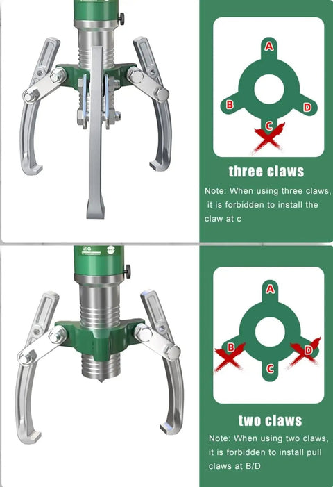 Badass 10 Ton Hydraulic Gear Puller Kit For Bearings Hubs Flanges Separators Uses Smooth Heavy Pump Actions To Help Mechanics Fix Cars Trucks Garage With 3 Jaw Options Handling Tight Spots For Jobs Quick Removal Repair Needs Anyplace.