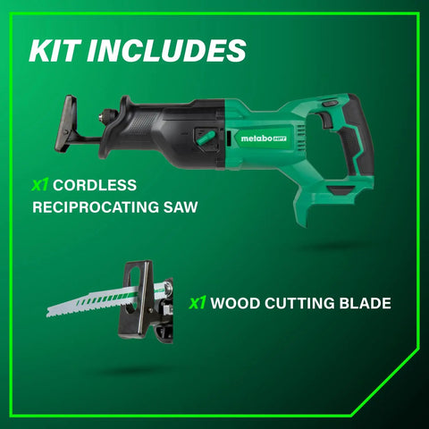 18V Cordless Reciprocating Saw With Orbital Cut Mode Beast Mode Power 3000 SPM One And One Eighth Inch Stroke Thirty Six