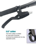 Heavy-Duty 4-Finger Aluminum Bike Brake Levers Set Universal 22mm Handlebar Fit For MTB BMX And Road Bikes attached to black handlebar.