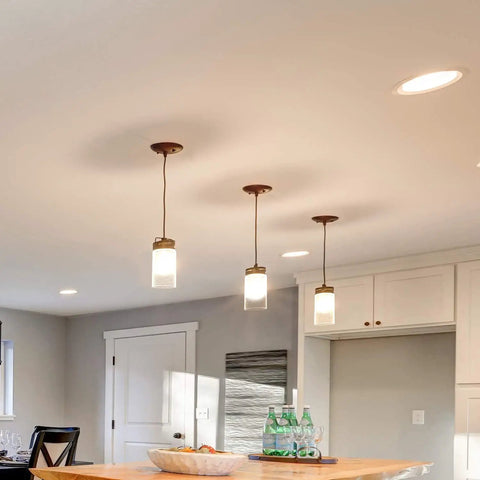 Three Pack 6 Inch Seeded Bubble Glass Light Shades With 4 Inch Top And Bottom Diameters And 1-5/8 Inch Fitter for pendant lamps