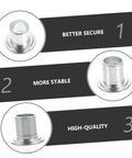 Close-up of Stainless Steel Skate Wheel Bearing Spacers and Inline Skate Side Plugs Pack of 50, highlighting stability features.