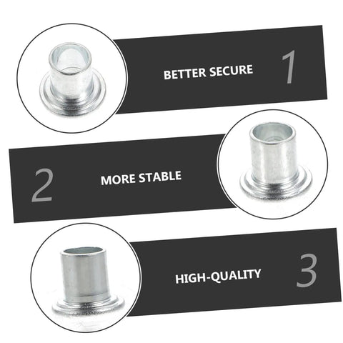 Close-up of Stainless Steel Skate Wheel Bearing Spacers and Inline Skate Side Plugs Pack of 50, highlighting stability features.
