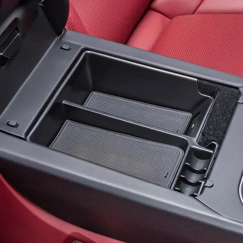 Center Console Organizer Tray For Porsche Cayenne 2018 2023 Armrest Storage Box ABS Plastic Interior Accessories Gear Shift Panel Tray