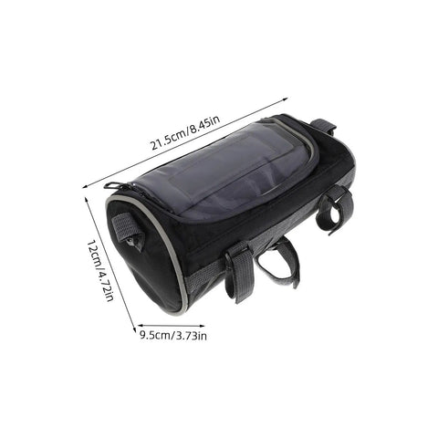 Ultimate Oxford Waterproof Bike Front Handlebar Bag For Cycling Adventures, 900D Cloth Organizer With Easy Mounting, 21.5 x 12 x 9.5cm