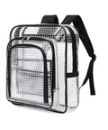 Super Heavy Duty ESD Safe Tactical Tool Backpack With Waterproof PVC Mesh Dividers And Clear Organizer Pouches Spacious Workhorse Rig For Electricians And Cleanroom Techs Built Tough For Daily Grinds, showcasing its transparent design and compartments.