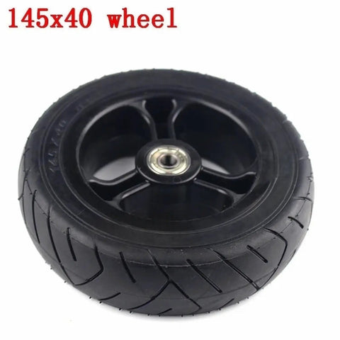6 Inch Solid Tire Set For Electric Skateboard Longboard Airless Wheel 145x40 With Plastic Hub And Pulley Upgrade