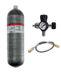 High Pressure 4500 PSI Air Tank For PCP Airguns With 4.7 Liter Capacity, Integrated Regulator And Gauge, Filling Station, M18x1.5 Thread