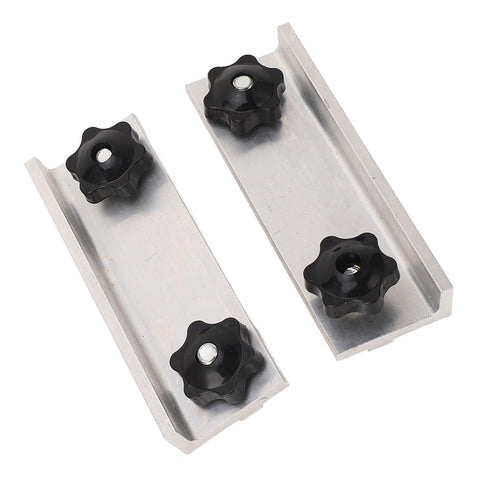 Two Piece T Track Stop Kit For Aluminum T Track Stop Blocks CNC Machining Clamps Low Profile Silver Anodized Locks Secure Workpiece Holders