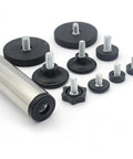 Sturdy Steel Furniture Legs With Anti Slip Base And Adjustable Leveling Feet For Tables Cabinets And Chairs M6 M8 M10 Four Pack Easy Install Quiet Floor Friendly