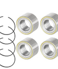 4Pcs Front Rear Wheel Bearings And Circlip Kit For Quick Garage Swaps featuring heavy duty metal bearings and circlips.
