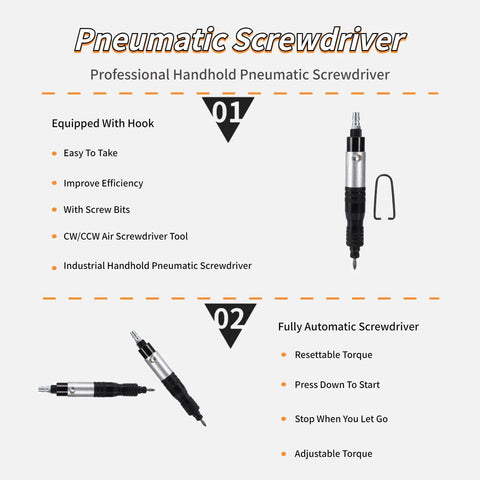 Beefy Portable Pneumatic Screwdriver For Quick Fastening And Dismantling Screws, Lightweight Air Powered Tool with features