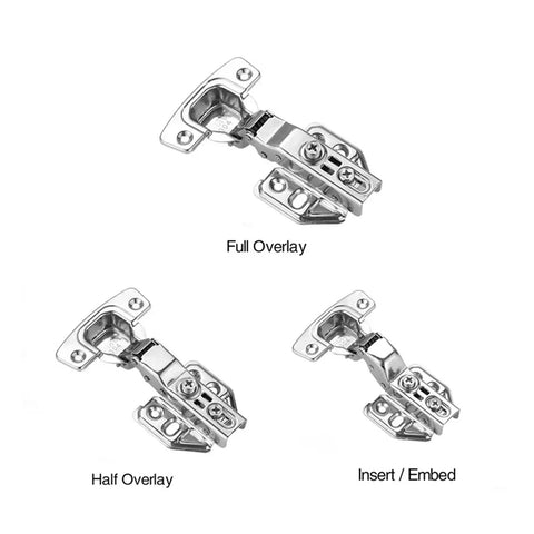 Stainless Steel Cabinet Door Hinges With Hydraulic Damper Soft Close Quiet Wardrobe Concealed With Screws Half Overlay Pack 4 To 20
