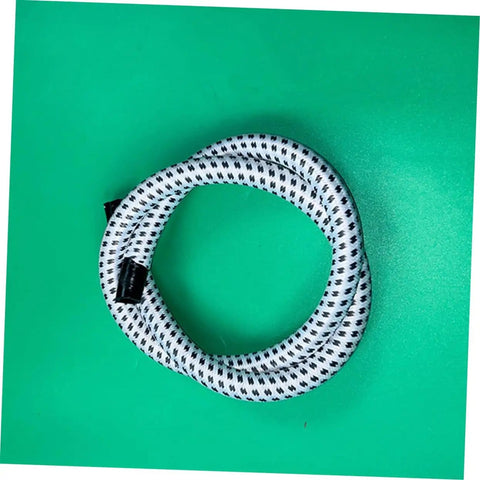 High Temperature Steamer Hose Replacement For All Steam Irons, Flexible PVC And Nylon Tube, Coiled on Green Background