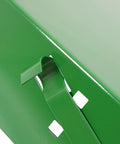 Heavy Duty Left Hand Tractor Battery Box For John Deere 2510 2520 3010 3020 4000 4010 4020 showing green metal material and bracket detail.