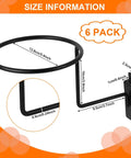 Slatwall Hat Display Rack Black Matte Finish Six Pack Heavy Duty Alloy Steel Construction Tool Free Installation image
