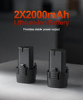 2X 2000mAh batteries for Beast Of A Brushless Cordless Angle Grinder Kit With 19500 RPM Dual 16.8V 2000mAh Batteries 6 Cutting Discs Portable Handheld Grinder For Metal And Wood Battery Display Low Vibration Quick Adjustment Great For DIY Projects.