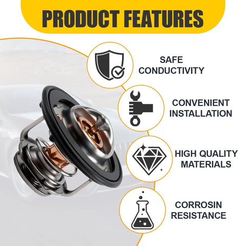 High Performance Engine Coolant Thermostat For Honda Crv Civic Crz Replaces Oem 19301 Paa 306 Rna 315 detailed view with product features.
