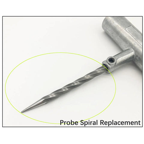 4 Pack Tire Reamer Drill Bits Probes for Puncture Repair with metal spiral attachment for tire plug kits.