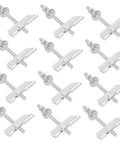 12 Piece Toggle Bolt Kit For Drywall And Brick Walls With Heavy Duty Carbon Steel Anchors, lightweight galvanized design shown in grid layout