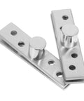 Concealed Pivot Hinges Set 2 Pack Stainless Steel Hidden Door Pivots With Center Shaft 360 Degree Rotation for cabinets and secret doors