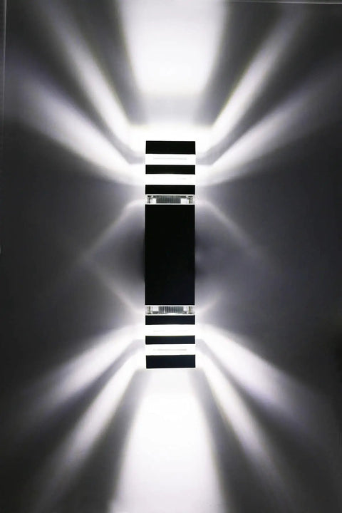 14W LED Outdoor Wall Sconce Up Down Light With E27 Bulbs Included Waterproof Aluminum Black Exterior Fixture