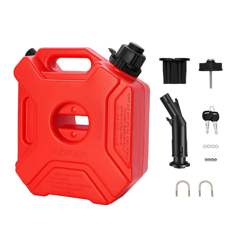 5 Liter Fuel Storage Tank With Bleed Valve And Transfer Pump, Portable Gas Jug For Cars, Motorcycles, Boats And Outboard Motors, Includes Guide Pipe, Tough HDPE Construction For Safe, Easy Fuel Storage And On The Go Transport