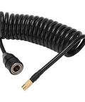 Heavy Duty Car Air Pump Hose 9.84 Foot Flexible Rubber Extension Tube For Tire Nozzles Works With All Portable Air Compressor Leak Proof High Pressure Rated Auto Gear black coiled hose with brass fitting