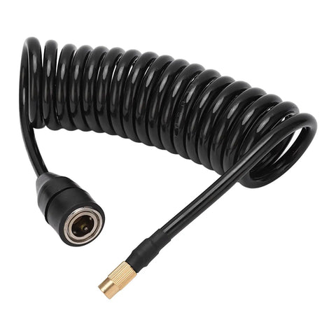Heavy Duty Car Air Pump Hose 9.84 Foot Flexible Rubber Extension Tube For Tire Nozzles Works With All Portable Air Compressor Leak Proof High Pressure Rated Auto Gear black coiled hose with brass fitting