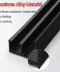 Slick Hidden Track Sliding Door Hardware With Invisible Floor Rail For Bedrooms And Bathrooms Featuring Soft Close Mechanism and Heavy Duty Aluminum Frame close-up of rust-proof aluminum alloy material.