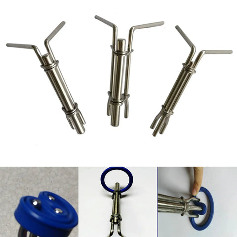 Three Piece Hydraulic Seal Installation Tool Set for Cylinders and Pistons Pro Grade Sealing Twistor Kit, shown in small, medium, large sizes.